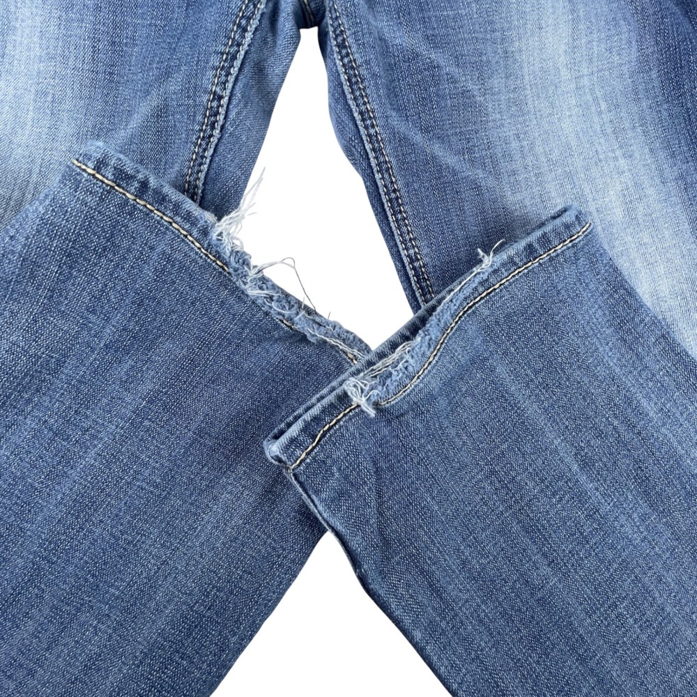 Rock & Roll Cowgirl Jeans Women 27/32 Blue Bootcut Flare Distressed W2-1383 - Picture 5 of 13